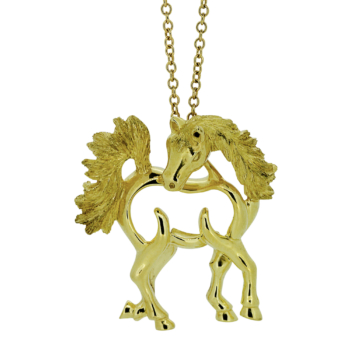 Arabian 18K gold Horse Pendant nature