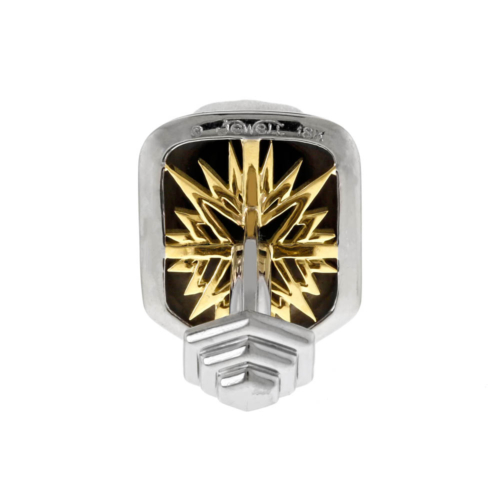 18k gold handmade chrysler building gargoyle cuff links