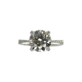 custom Diamond engagement ring hand-crafted by Frank Alexander Jewell