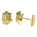 18k Gold frog cufflinks handcrafted by Frank Alexander Jewell