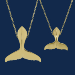 18k gold whale tail pendant wildaid