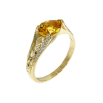 yellow sapphire and diamond gold ring