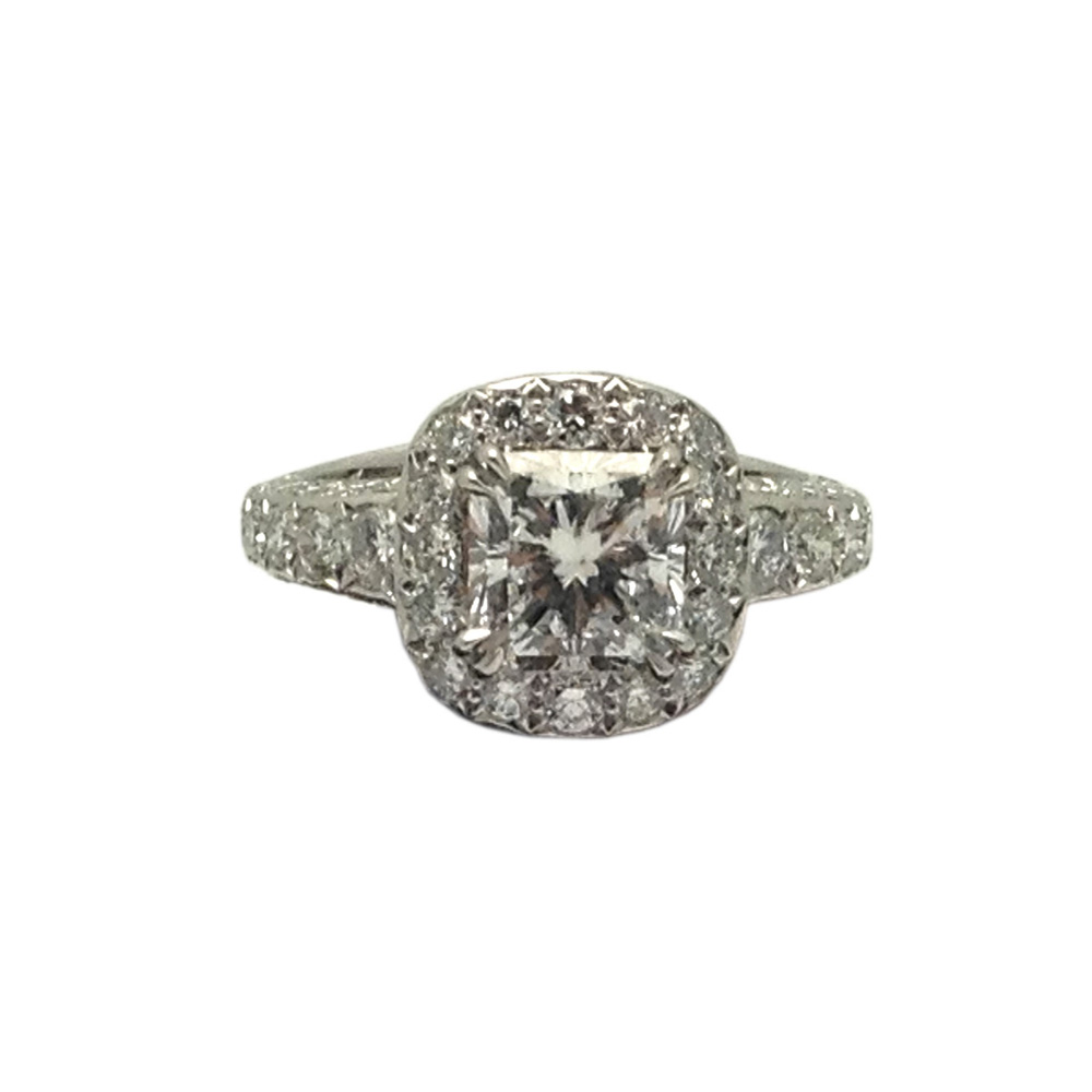 custom diamond engagement ring hand-crafted by Frank Alexander Jewell