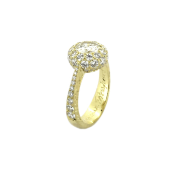Diamond engagement ring hand-crafted by Frank Alexander Jewell