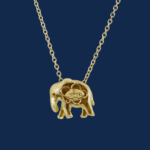 18k gold baby elephant pendant wildaid