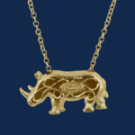 wildaid.org 18k gold rhino pendant