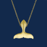 18k gold handcrafted whale tail pendant wildaid
