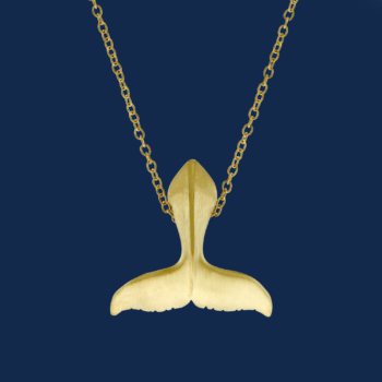 18k gold handcrafted whale tail pendant wildaid