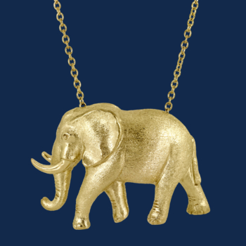 wildaid 18k gold handcrafted elephant