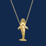 Wildaid blue whale 18k gold pendant